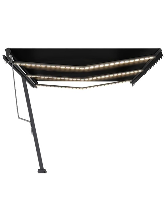 Automatinė markizė su LED/vėjo jutikliu, antracito, 600x300cm