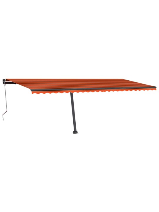Markizė su LED/vėjo jutikliu, oranžinė/ruda, 600x300cm