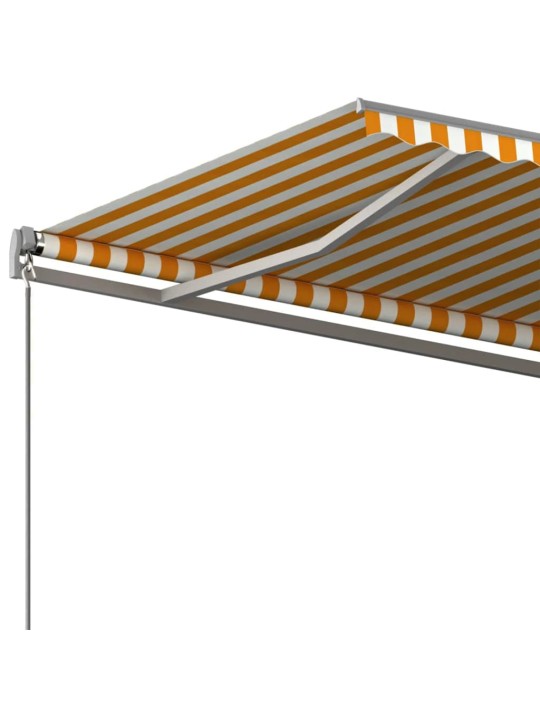Pastatoma automatinė markizė, geltona/balta, 400x350cm