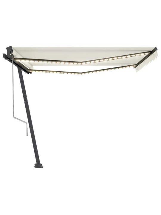 Automatinė markizė su LED/vėjo jutikliu, kreminė, 400x350cm