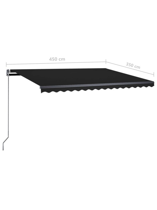 Pastatoma automatinė markizė, antracito spalvos, 450x350cm