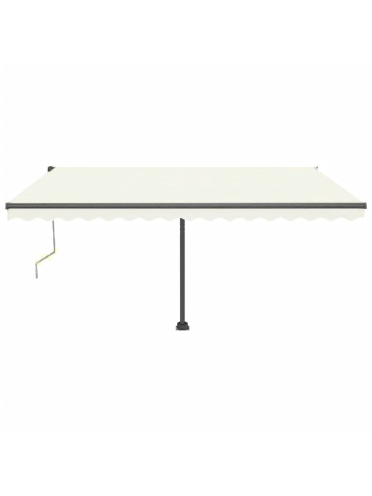 Automatinė markizė su LED/vėjo jutikliu, kreminė, 450x350cm