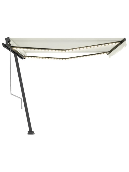 Automatinė markizė su LED/vėjo jutikliu, kreminė, 450x350cm