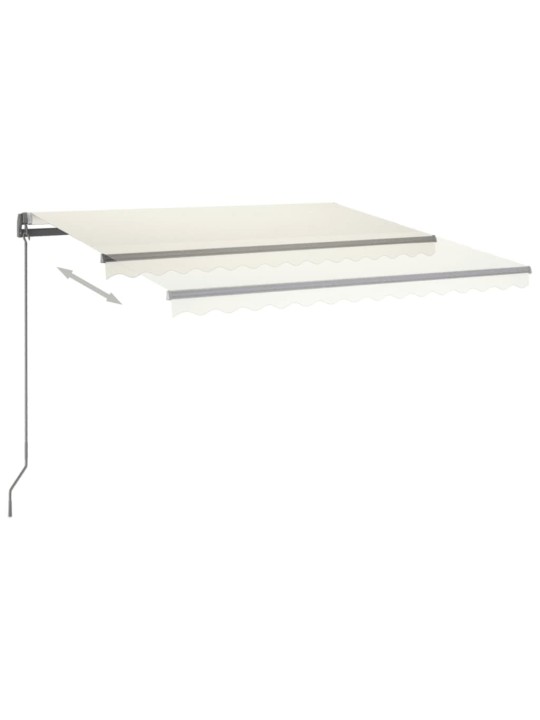 Automatinė markizė su LED/vėjo jutikliu, kreminė, 450x350cm