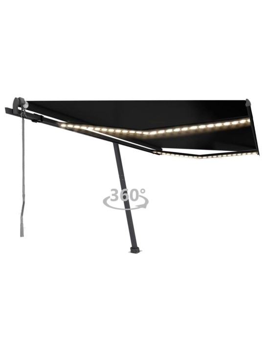 Automatinė markizė su LED/vėjo jutikliu, antracito, 450x350cm