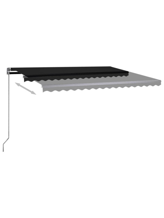 Automatinė markizė su LED/vėjo jutikliu, antracito, 450x350cm