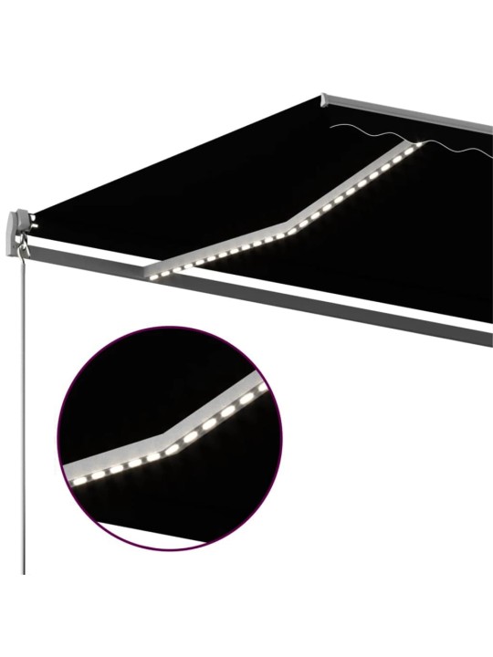 Automatinė markizė su LED/vėjo jutikliu, antracito, 450x350cm