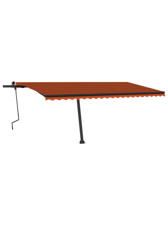 Rankiniu būdu ištraukiama markizė, oranžinė ir ruda, 500x350cm