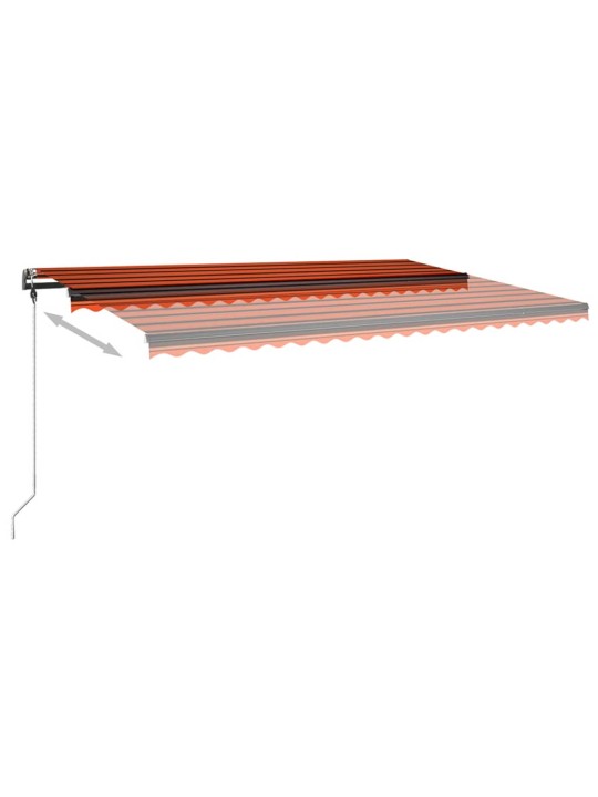 Rankiniu būdu ištraukiama markizė, oranžinė ir ruda, 500x350cm