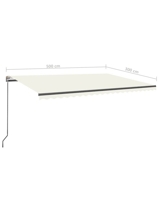 Pastatoma automatinė markizė, kreminės spalvos, 500x350cm