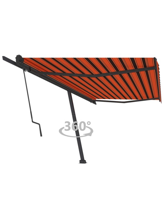 Pastatoma automatinė markizė, oranžinė/ruda, 500x350cm