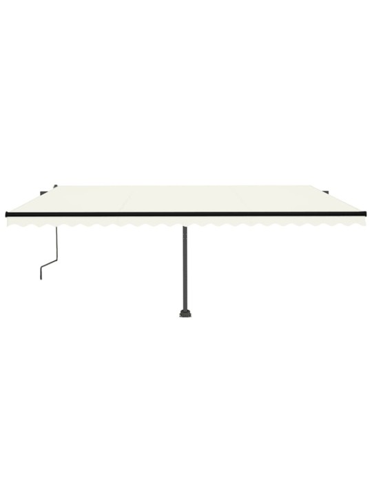 Automatinė markizė su LED/vėjo jutikliu, kreminė, 500x350cm