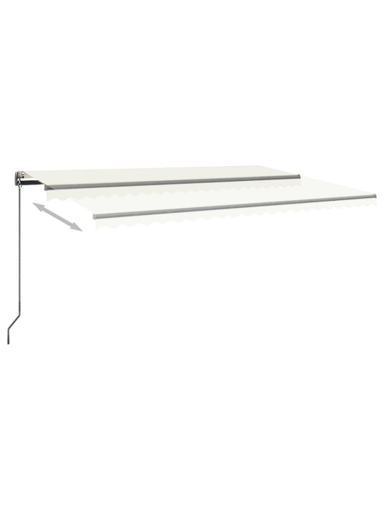 Automatinė markizė su LED/vėjo jutikliu, kreminė, 500x350cm
