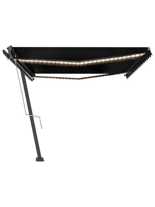 Automatinė markizė su LED/vėjo jutikliu, antracito, 500x350cm