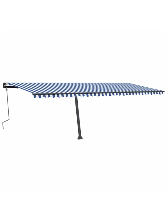 Rankiniu būdu ištraukiama markizė, mėlyna ir balta, 600x350cm