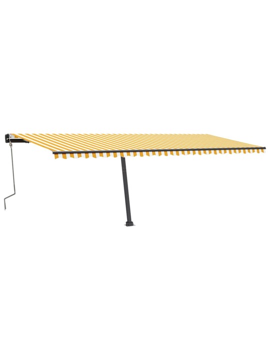 Rankiniu būdu ištraukiama markizė, geltona ir balta, 600x350cm