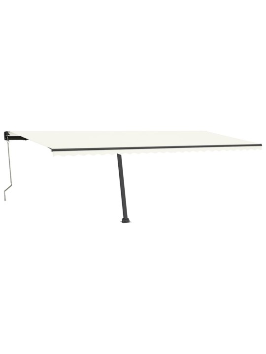 Automatinė markizė su LED/vėjo jutikliu, kreminė, 600x350cm