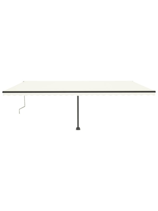 Automatinė markizė su LED/vėjo jutikliu, kreminė, 600x350cm