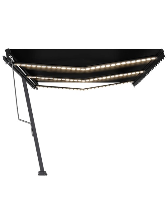 Automatinė markizė su LED/vėjo jutikliu, antracito, 600x350cm