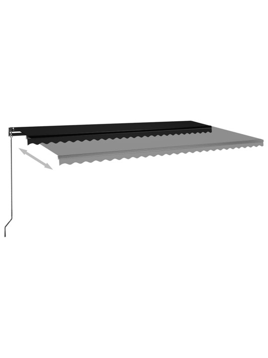 Automatinė markizė su LED/vėjo jutikliu, antracito, 600x350cm