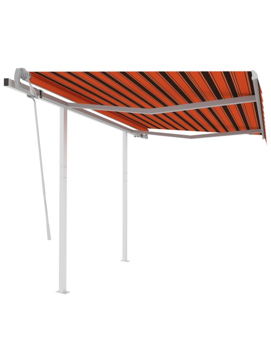 Rankiniu būdu ištraukiama markizė, oranžinė ir ruda, 3x2,5m