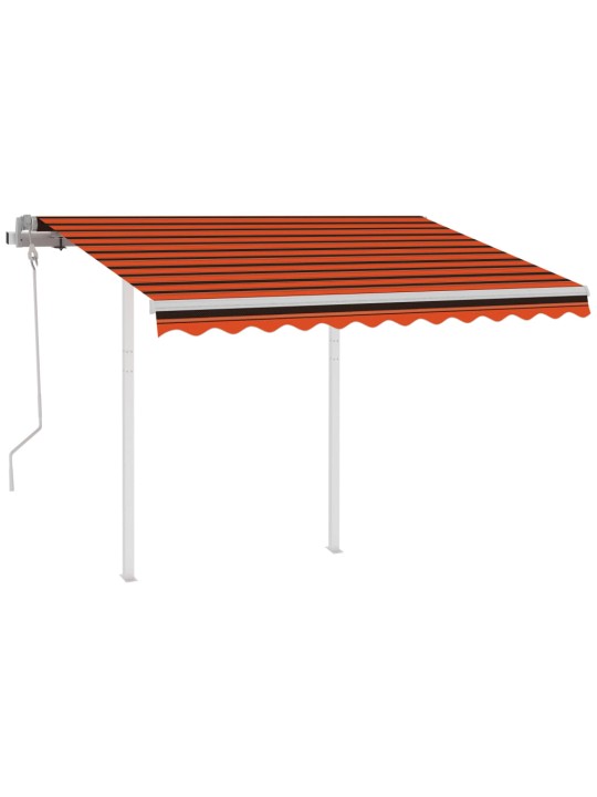 Rankiniu būdu ištraukiama markizė, oranžinė ir ruda, 3x2,5m