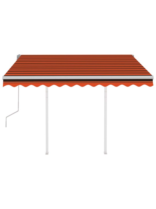 Rankiniu būdu ištraukiama markizė, oranžinė ir ruda, 3x2,5m