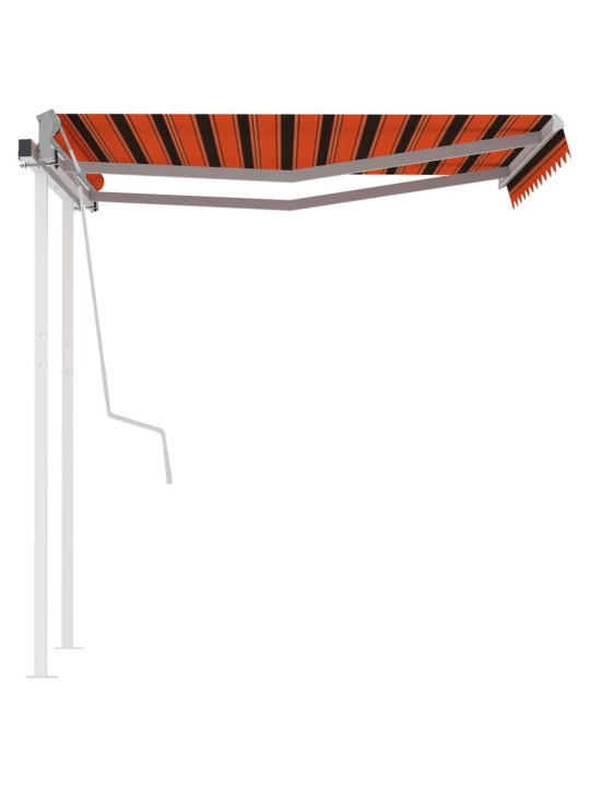 Rankiniu būdu ištraukiama markizė, oranžinė ir ruda, 3x2,5m