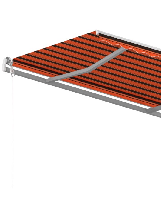 Rankiniu būdu ištraukiama markizė, oranžinė ir ruda, 3x2,5m