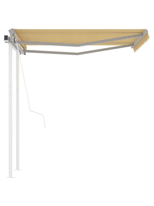 Automatiniu būdu ištraukiama markizė, geltona ir balta, 3x2,5m