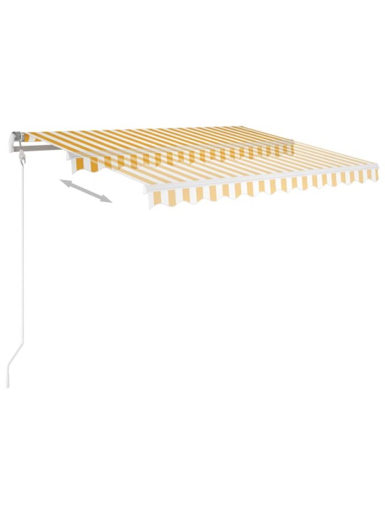Automatiniu būdu ištraukiama markizė, geltona ir balta, 3x2,5m