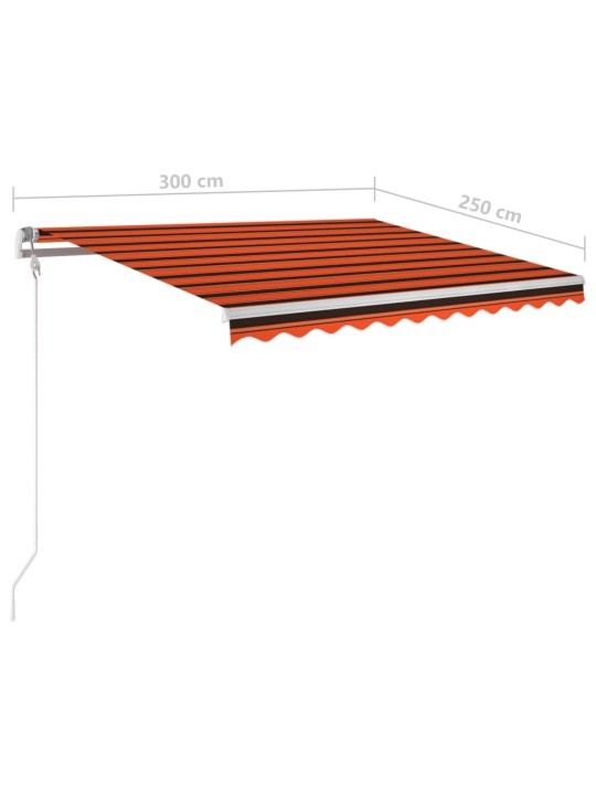 Automatiniu būdu ištraukiama markizė, oranžinė/ruda, 3x2,5m