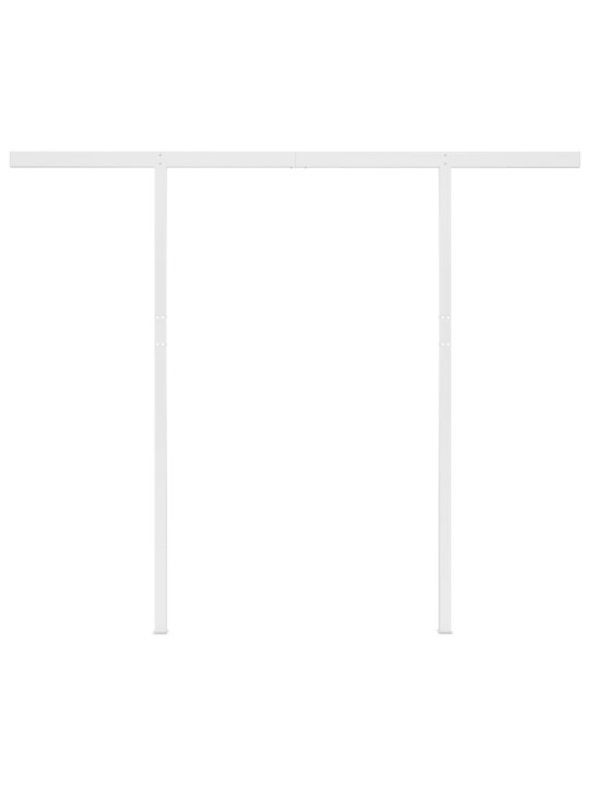 Automatinė markizė su LED/vėjo jutikliu, geltona/balta, 3x2,5m