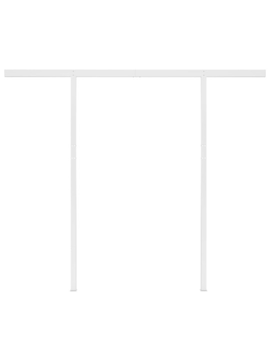 Automatinė markizė su LED/vėjo jutikliu, mėlyna/balta, 3,5x2,5m