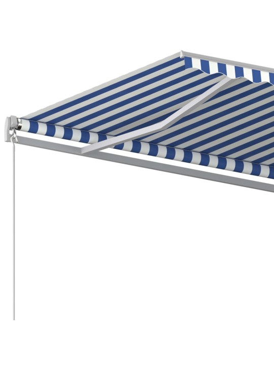 Automatiniu būdu ištraukiama markizė, mėlyna/balta, 4x3m