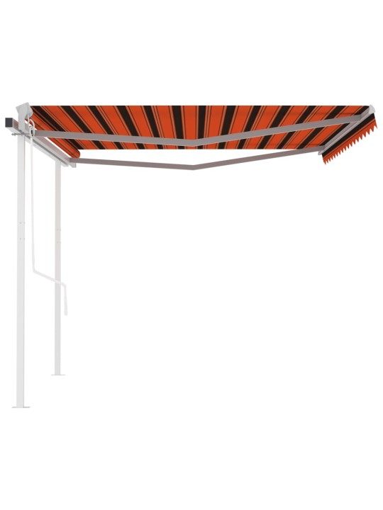 Automatiniu būdu ištraukiama markizė, oranžinė ir ruda, 4x3m