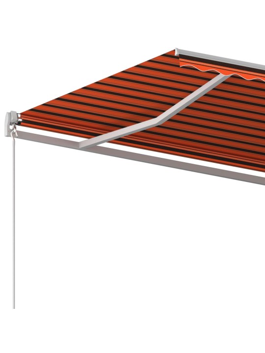 Automatiniu būdu ištraukiama markizė, oranžinė ir ruda, 4x3m
