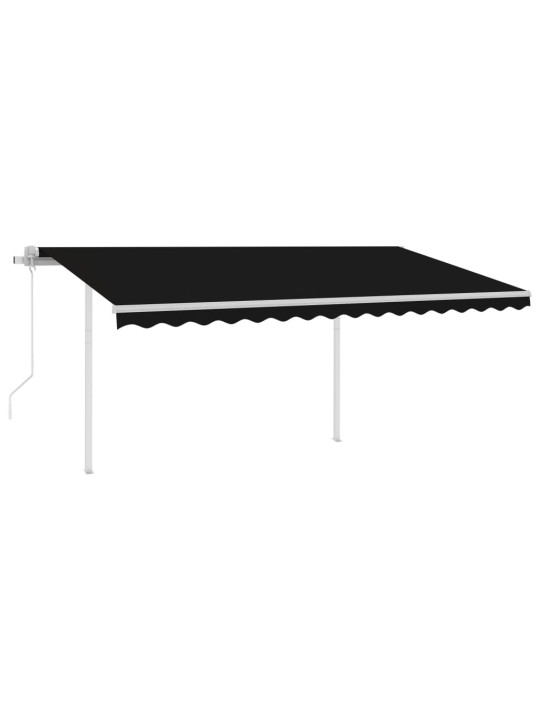 Automatinė markizė su LED/vėjo jutikliu, antracito, 4x3m