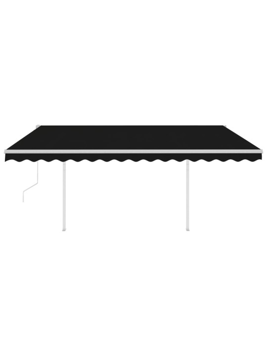 Automatinė markizė su LED/vėjo jutikliu, antracito, 4x3m