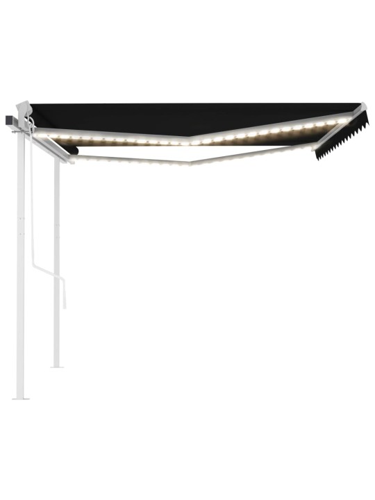 Automatinė markizė su LED/vėjo jutikliu, antracito, 4x3m