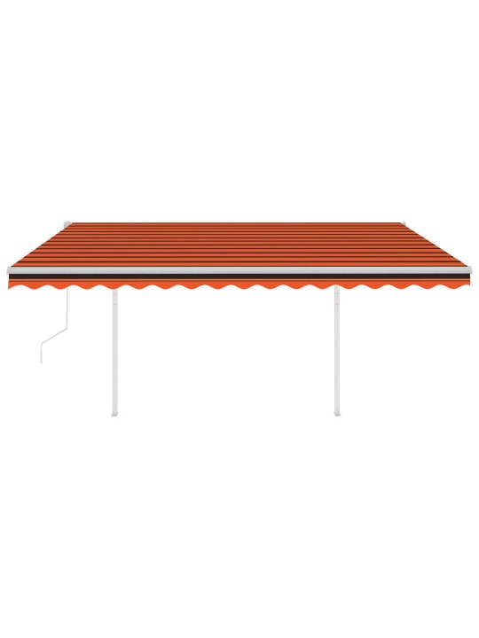 Automatinė markizė su LED/vėjo jutikliu, oranžinė/ruda, 4x3m