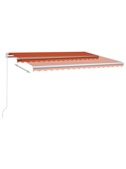 Automatinė markizė su LED/vėjo jutikliu, oranžinė/ruda, 4x3m