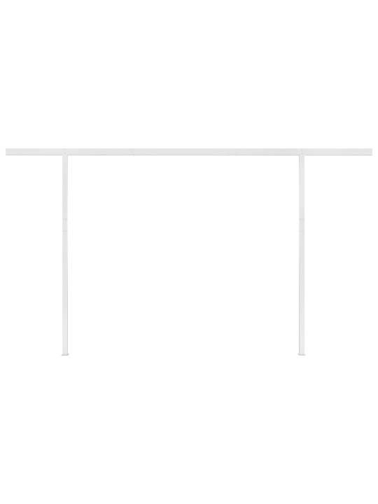 Automatinė markizė su LED/vėjo jutikliu, kreminė, 4,5x3m