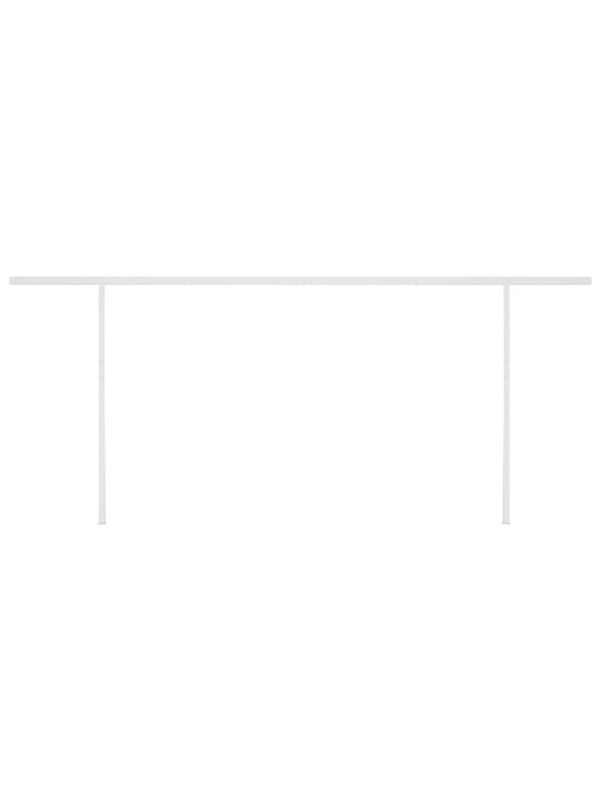 Automatinė markizė su LED/vėjo jutikliu, kreminė, 5x3m