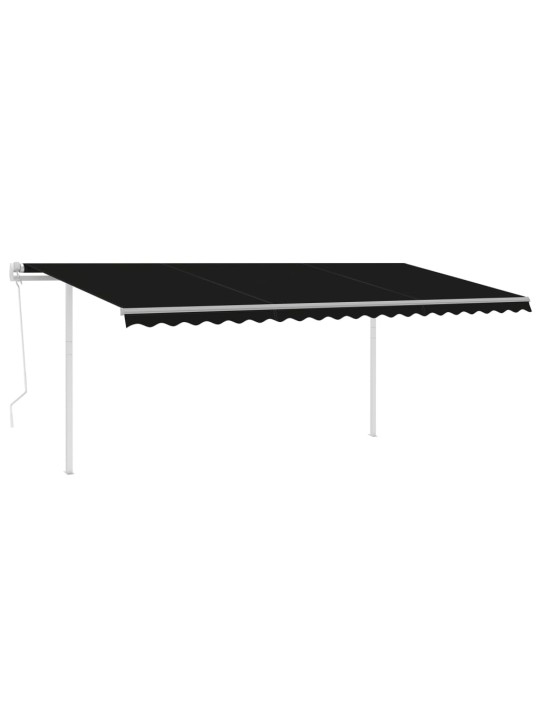 Automatinė markizė su LED/vėjo jutikliu, antracito, 5x3m