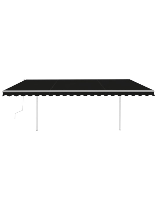 Automatinė markizė su LED/vėjo jutikliu, antracito, 5x3m