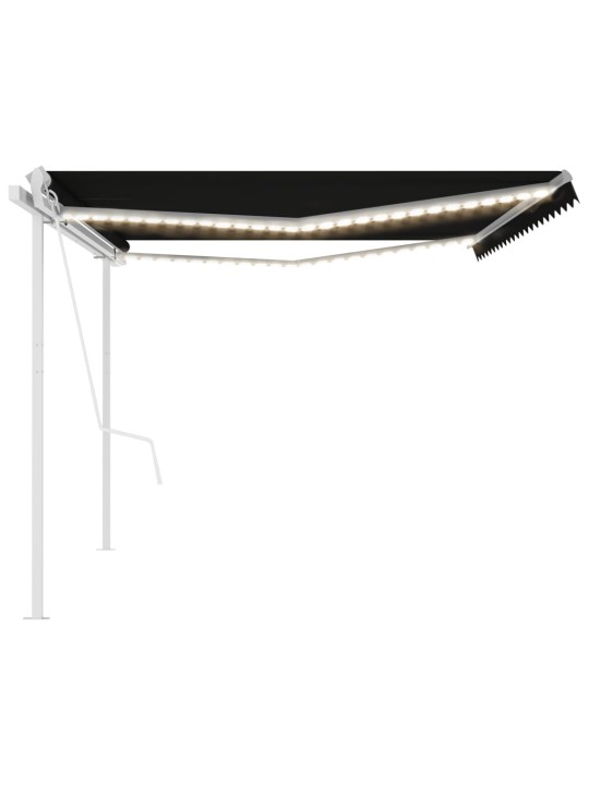 Automatinė markizė su LED/vėjo jutikliu, antracito, 5x3m