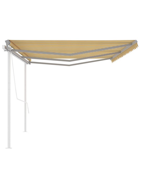 Automatiniu būdu ištraukiama markizė, geltona ir balta, 6x3m