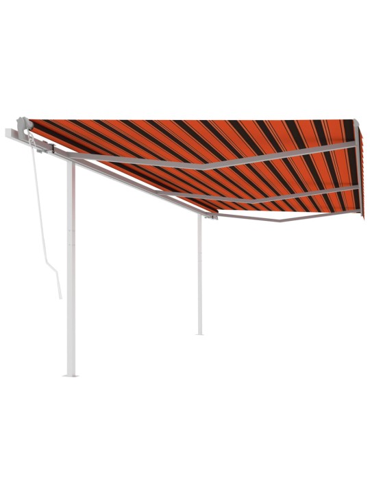 Automatiniu būdu ištraukiama markizė, oranžinė ir ruda, 6x3m