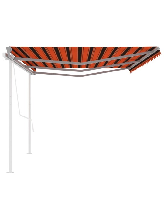Automatiniu būdu ištraukiama markizė, oranžinė ir ruda, 6x3m